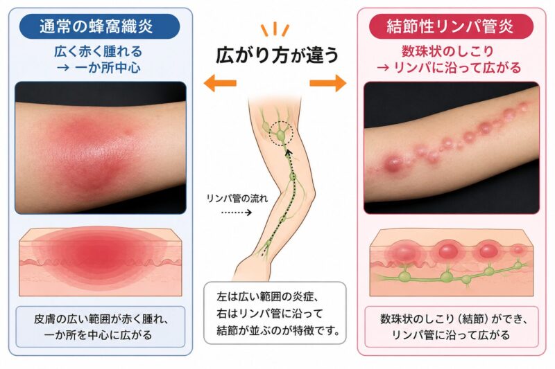 手にできる「赤いしこり」とリンパの腫れ：スポロトリコイド型結節性リンパ管炎とは？～ガーデニング後の小さな傷から起こることがある感染症～のアイキャッチ画像