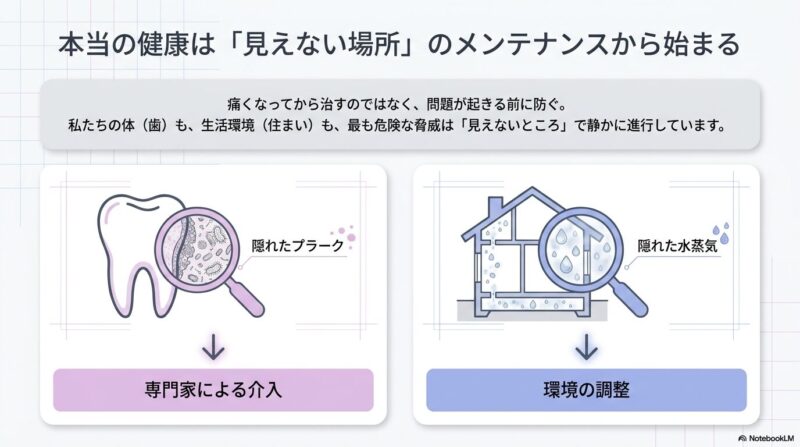 【柏我孫子市・歯科】「健康は歯医者が守る」その真意とは?治療後の再発を防ぎ一生の健康を維持する定期検診の重要性【柏我孫子の根管治療専門医が解説】のアイキャッチ画像
