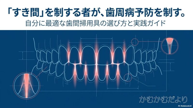 【柏我孫子・歯科】歯ブラシだけでは防げない?歯周病を予防する「歯間ブラシ」と「フロス」の正しい選び方と使い方:根管治療専門医が解説のアイキャッチ画像