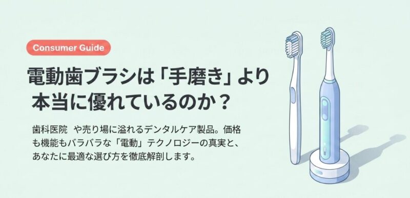 【柏市・歯科】電動・音波・超音波歯ブラシの違いとは?むし歯・歯周病を防ぐ正しい選び方と使い方のアイキャッチ画像
