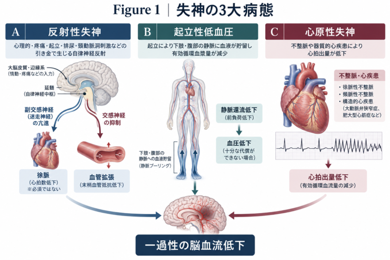 失神の原因と診断・治療｜高齢者の転倒に潜む心疾患と起立性低血圧【NEJM 2026】のアイキャッチ画像